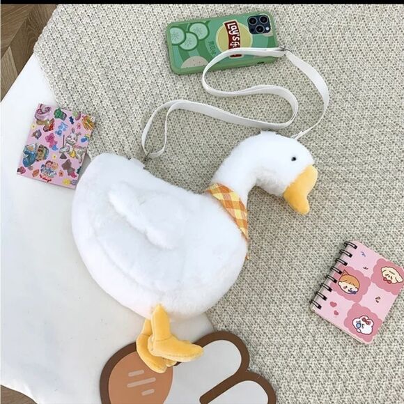 NEW GEESE GOOSE GOSLING GIRLS STUFFEDCANIMAL PURSE - Picture 2 of 12
